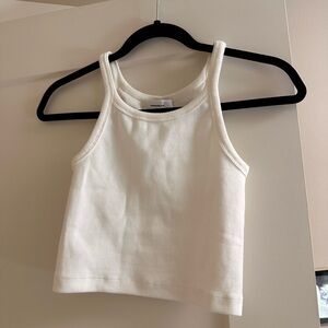 WARDROBE.NYC Classic White Ribbed Top